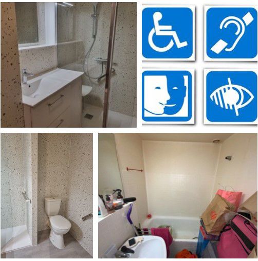 Douche et salle de bain sécurisée pour sénior et PMR