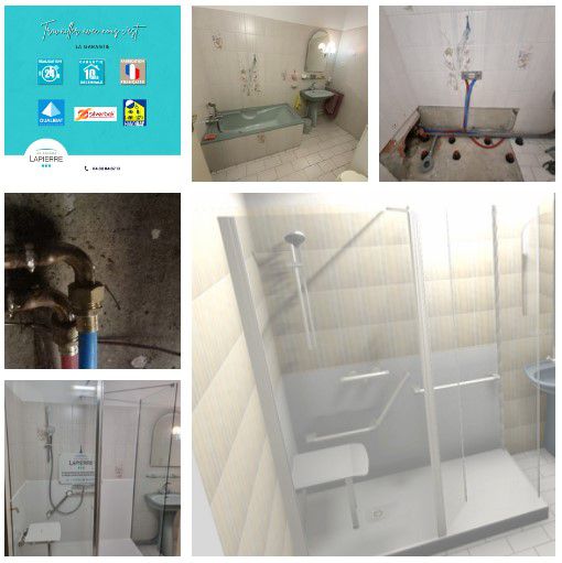 Douche et salle de bain sécurisée pour sénior et PMR