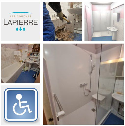 Douche et salle de bain sécurisée pour sénior et PMR