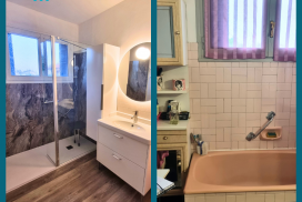 Salle de bain PMR avec douche sénior à Chavanoz près de LYON