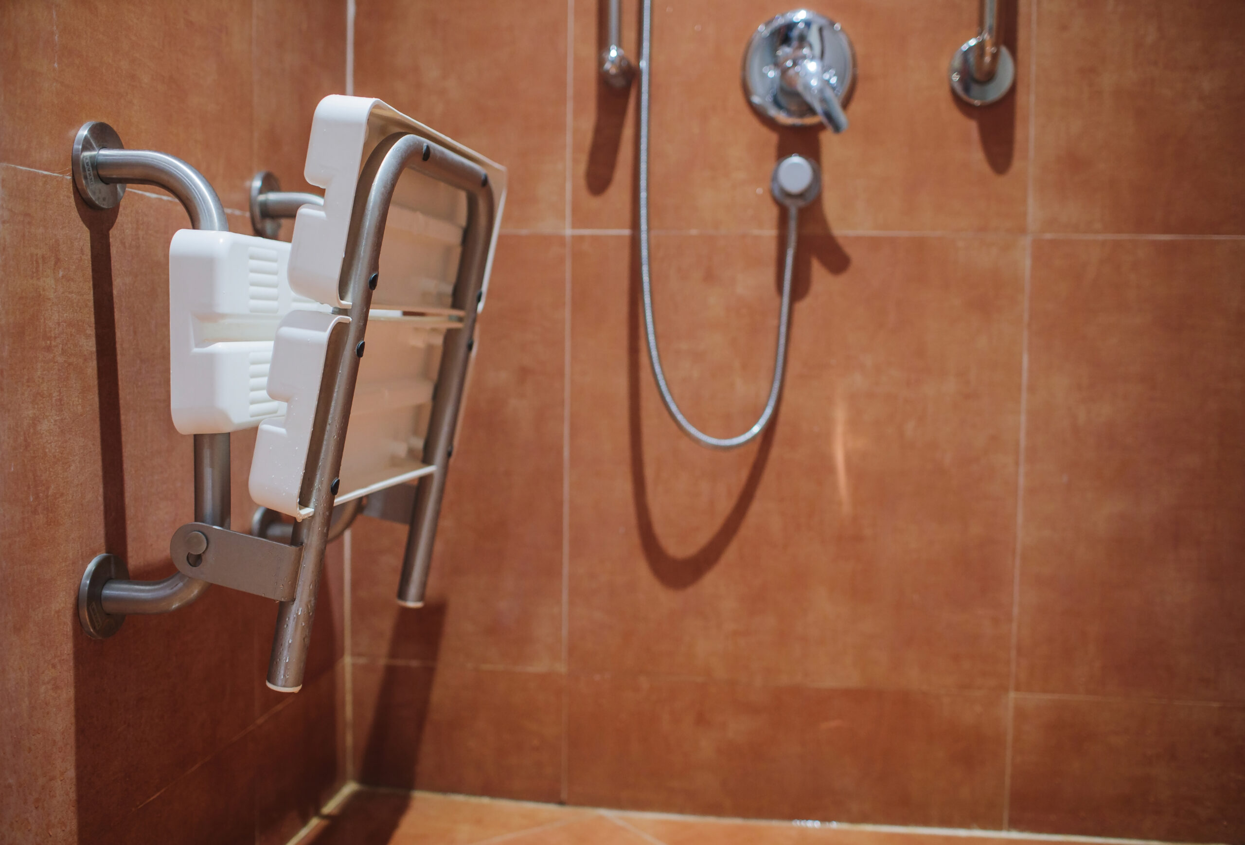 shower with seat grab bars disabled elderly people bathroom scaled